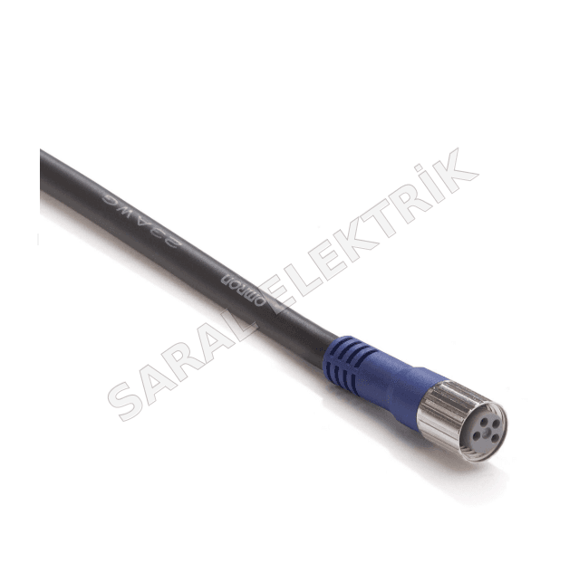 XS3F-LM8PVC4S 5M M8 4 Pin 5m Kablolu Dişi Konnektör
