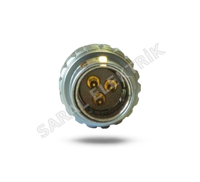 FGG.0B.303.CLAD52 0B Serisi Lemo 3 Pin Erkek Konnektör