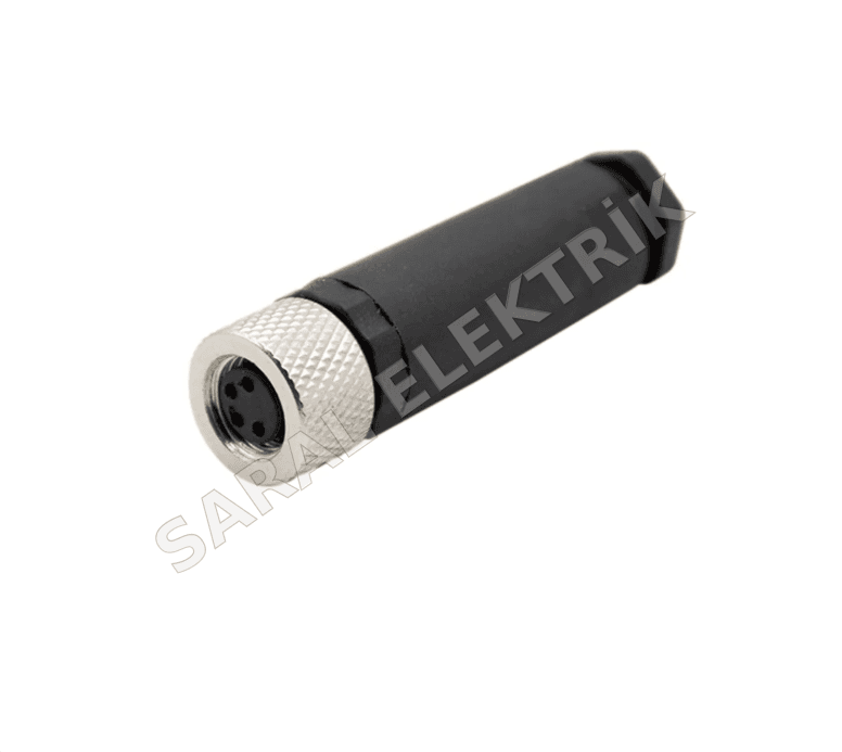 M8 4 Pin Seyyar Dişi Konnektör