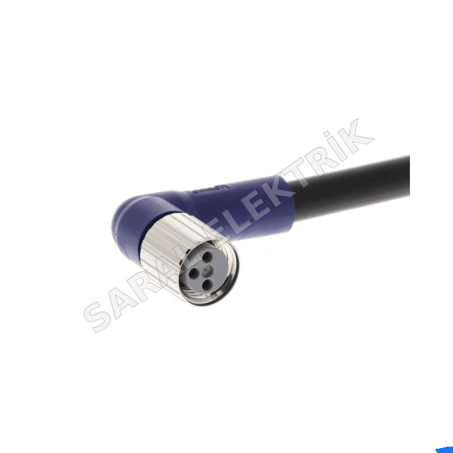 XS3F-LM8PVC3A5M M8 3 Pin 5m Kablolu Dişi Konnektör