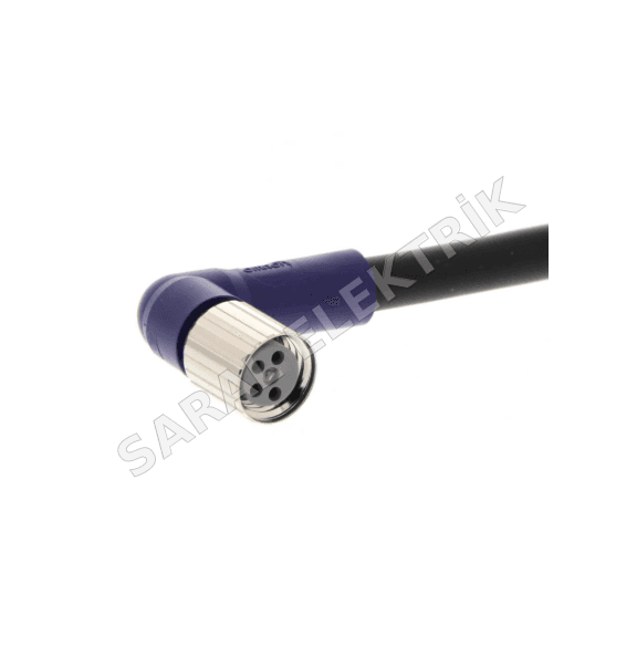 XS3F-LM8PVC4A 5M M8 4 Pin 5m Kablolu Dişi Konnektör