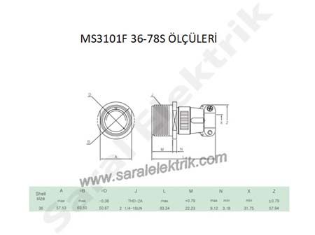 MS3101F 36-78S Disi Askeri Konnektör-KUKDONG