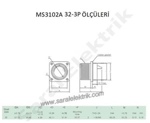 MS3102A 32-3P Askeri Konnektör-KUKDONG #1